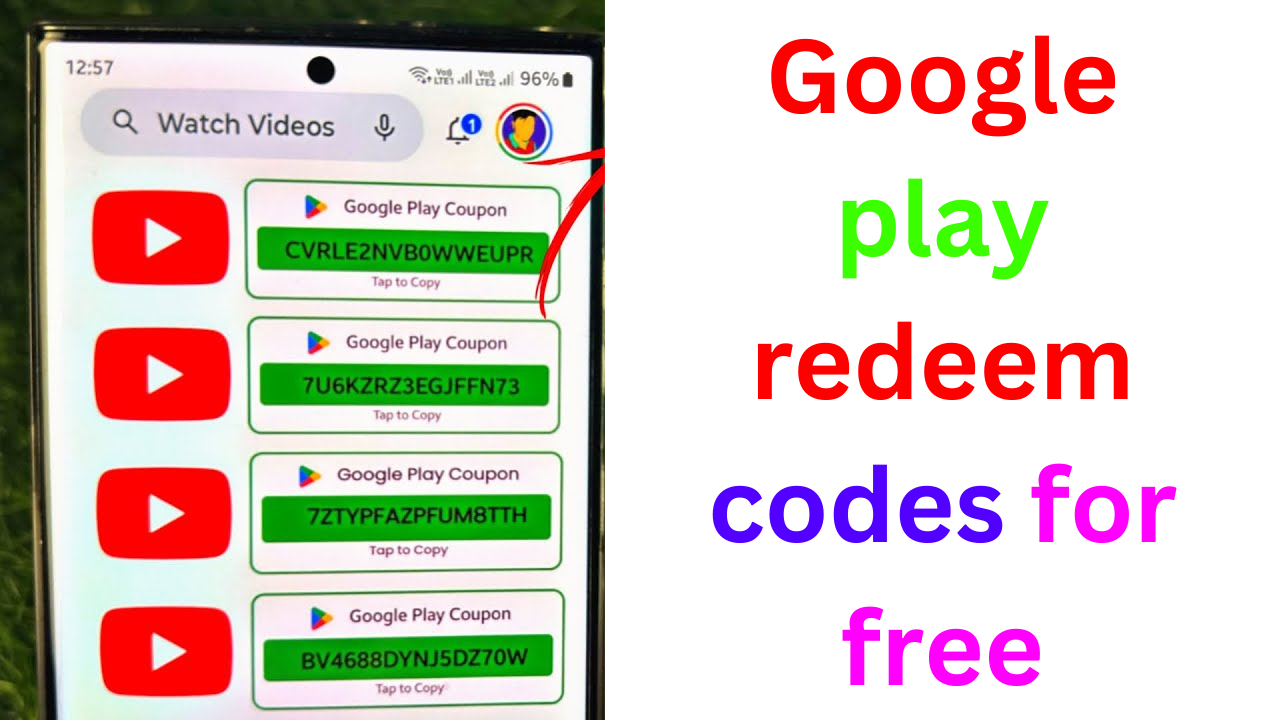 Google play redeem codes for free