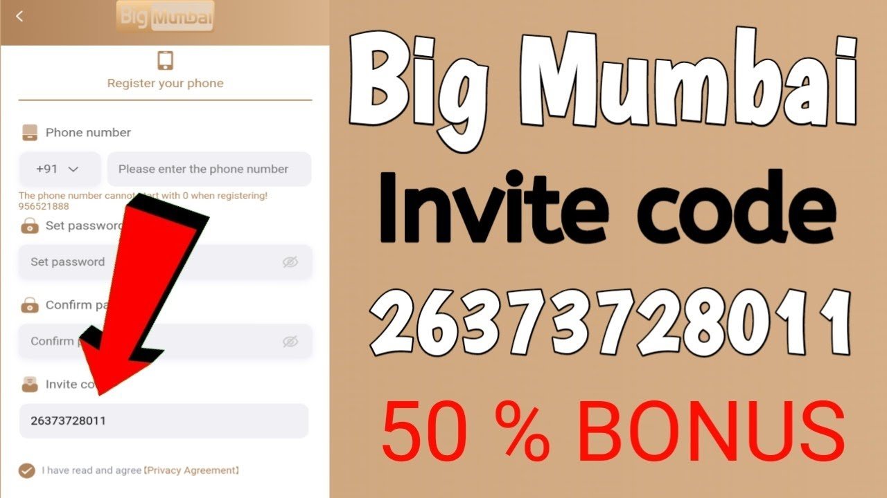 Big Mumbai Invitation Code